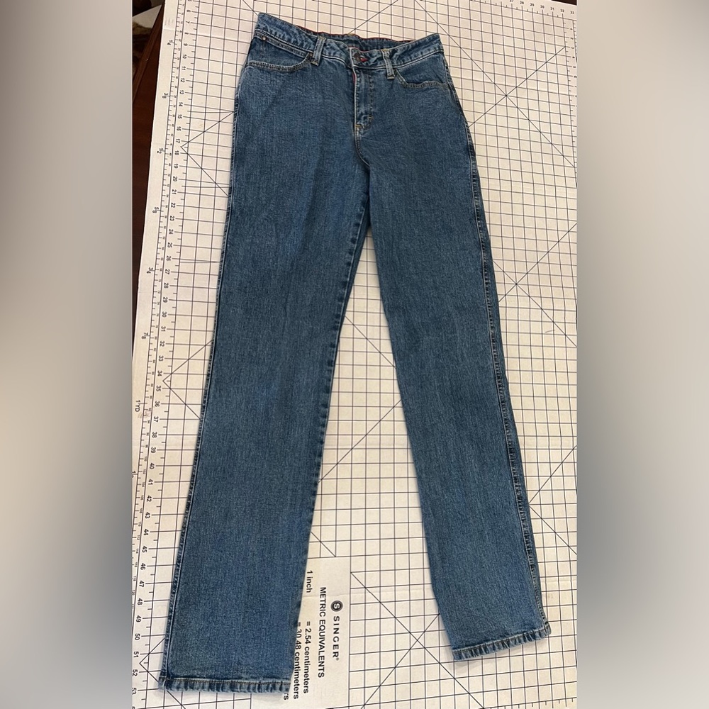 Wrangler Women's Cowboy Cut Dark Wash Natural Rise Slim Fit Straight Leg Jeans